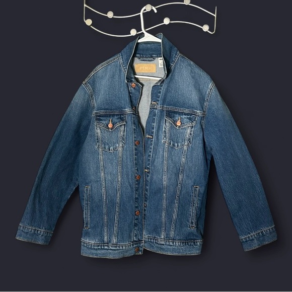 PINK Victoria's Secret Oversized Jean Jacket Sz. M - Picture 5 of 10
